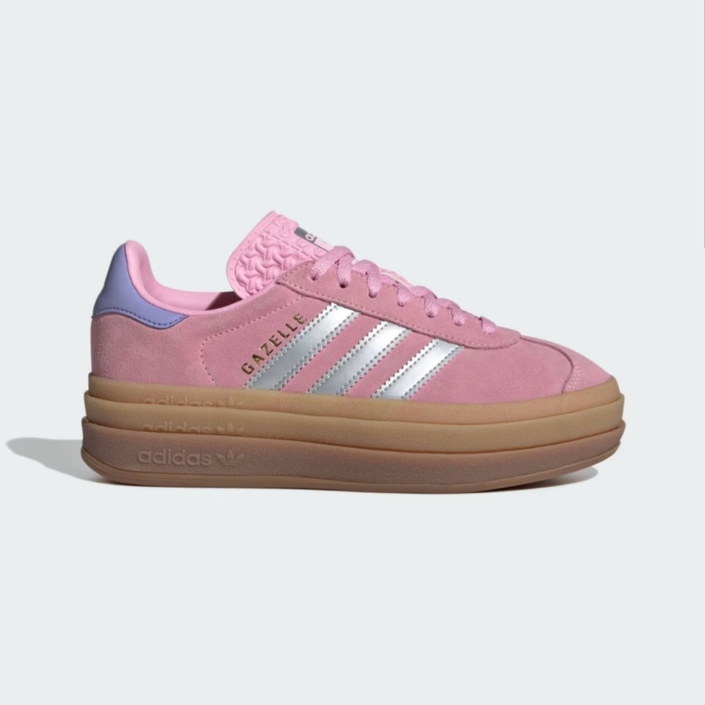 Adidas Gazelle Bold JH5539 Sneaker Kids Pink
Silver Leather Platform Shoes